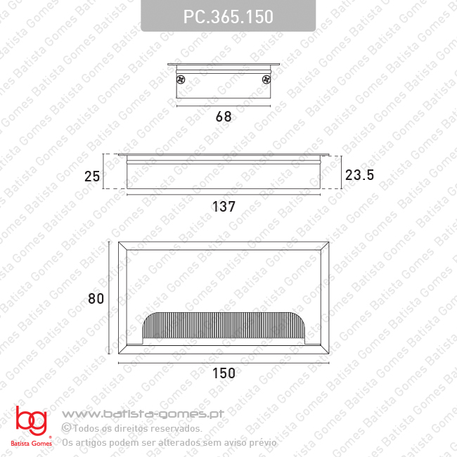 Passa cabos em alum�nio para mesas